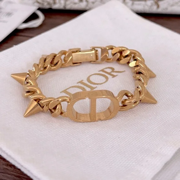 DIOR 30 Montaigne Studded Chain Bracelet - Picture 2 of 7